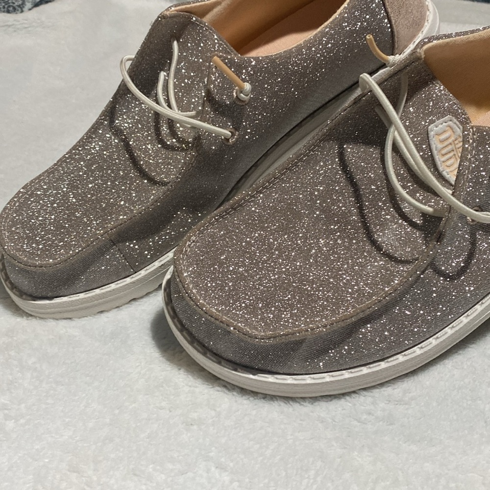 Hey Dude Wendy Metallic Sparkle Rose Gold